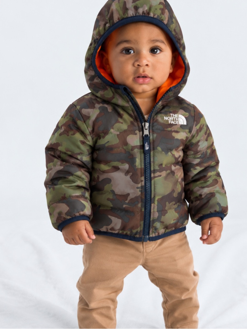 The North Face Perrito Camo Reversible Jacket Hooded Baby 6-12 Months